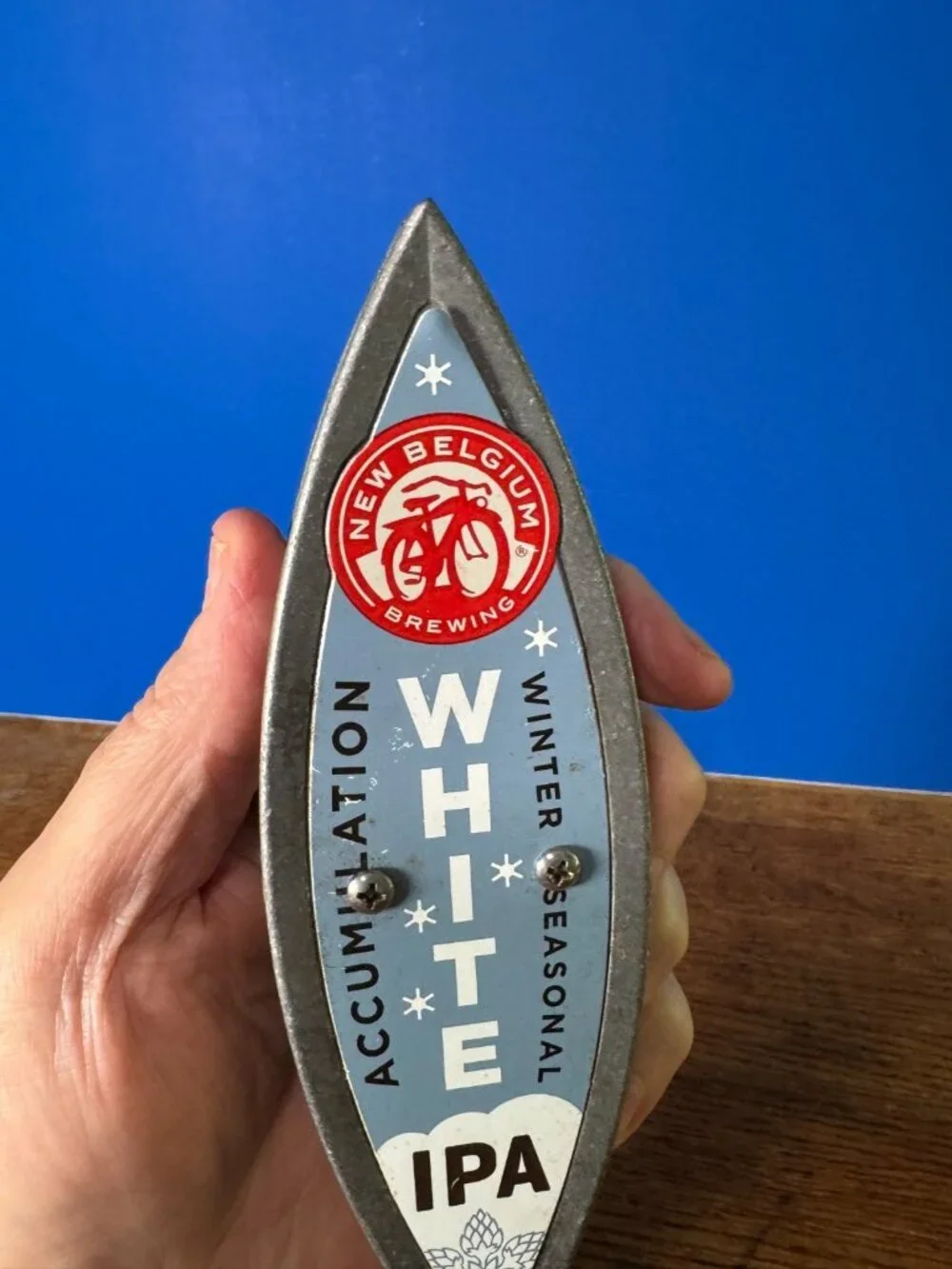 New Belgium Accumulation White IPA Beer Tap Handle‎ Draft Knob